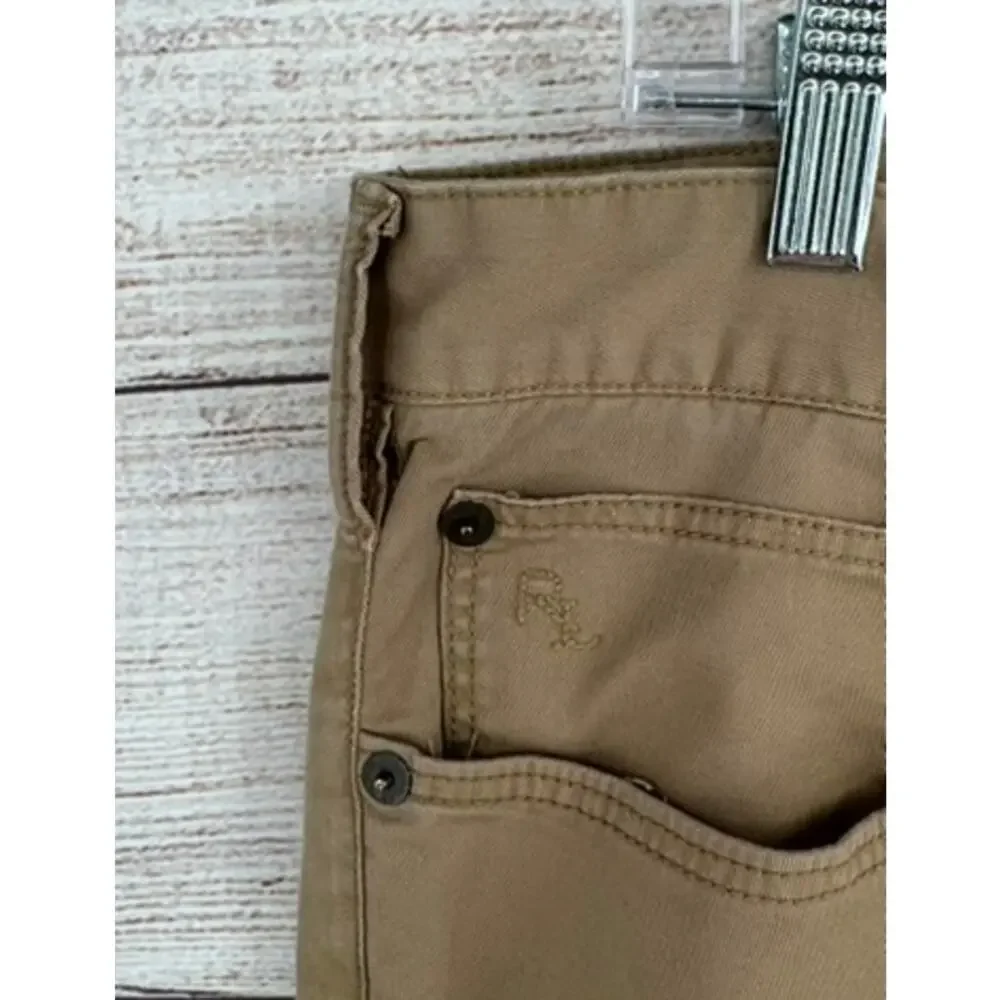 Polo Ralph Lauren 5 Pocket Tapered Leg Khaki Jeans Mens 38x30‎ Beige Tan